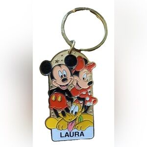 Vintage 90s Walt Disney Resort World Laura Keychain